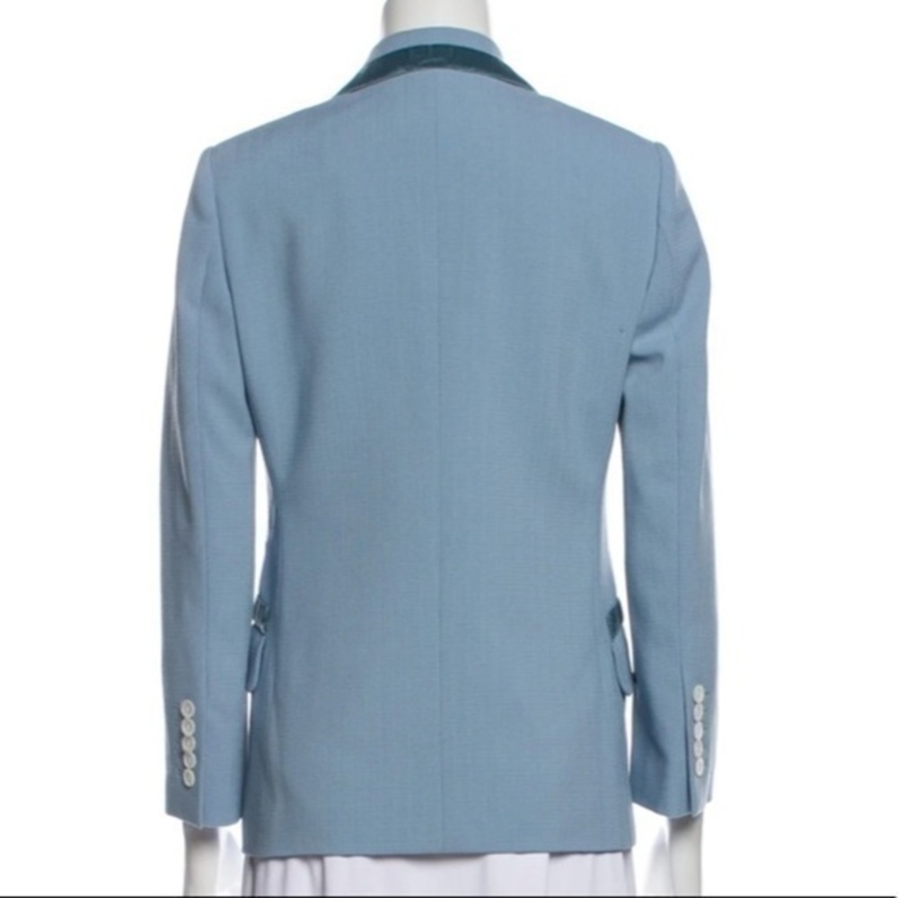 Gucci Light Blue Blazer with Dark Teal Trim - Picture 15 of 16